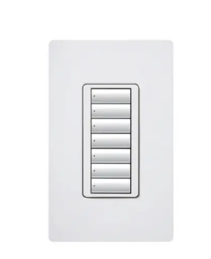 Lutron seeTouch 7-button keypad in Gray