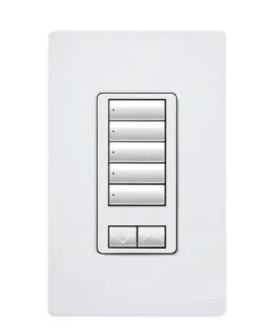 Lutron seeTouch 5-button keypad in Black