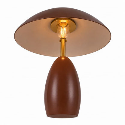 Alora Mood Poppy Collection TL437409BGD Rechargeable Table Lamp with Burgundy Aluminum and Steel Construction, Integrated 3W LED and 3000K Warm White Light