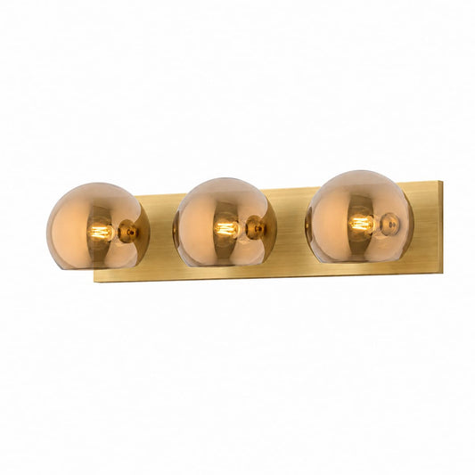 Alora Mood Willow VL548322BGCP 3-light vanity light in Brushed Gold with Copper Glass shades by Lumera Electric
Close-up of the Alora Mood Willow