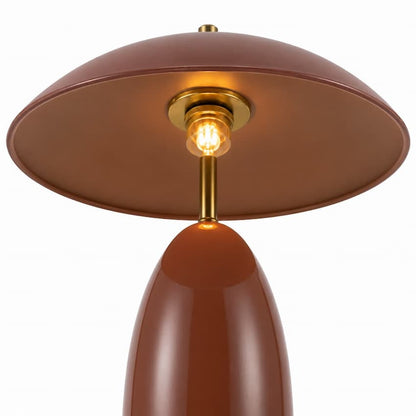 Alora Mood Poppy Collection TL437012BGD Table Lamp with Burgundy Aluminum and Steel Construction, Integrated 8W LED and 3000K Warm White Light