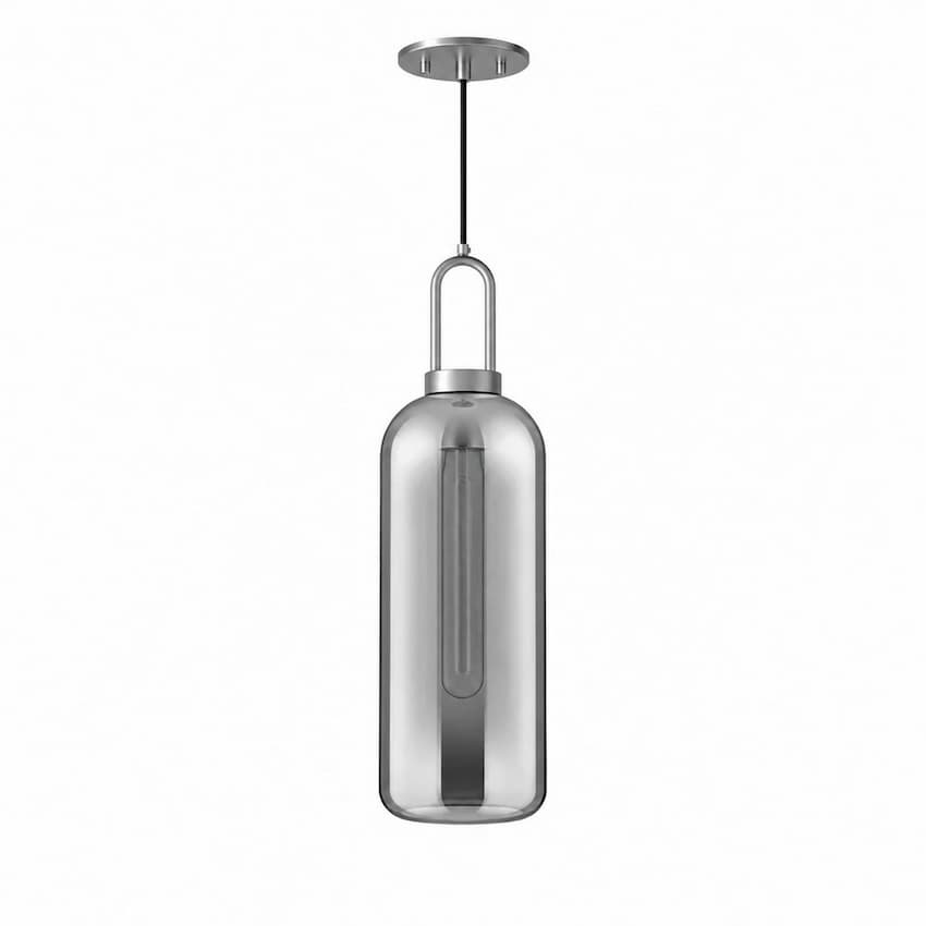 Alora Mood Soji Collection PD401606BNSM 1-Light Pendant with Brushed Nickel Steel Hardware, Glass Construction and E26 Type T Bulb Base