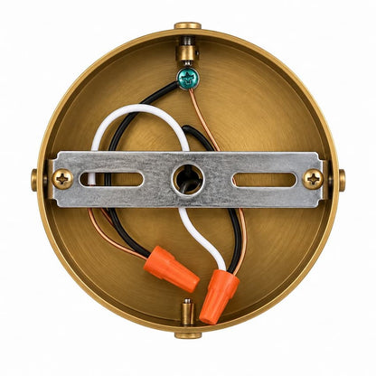 Alora Mood WV570006BGCL Salem Modern Wall Vanity Light in Brushed Gold with Steel and Glass Design, Omnidirectional Illumination and Damp-Rated Construction