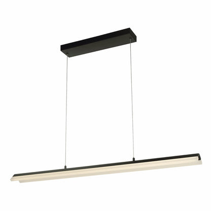 Abra 10001PN Eros twin bar pendant with curved acrylic design for modern dining rooms, kitchens, and living spaces