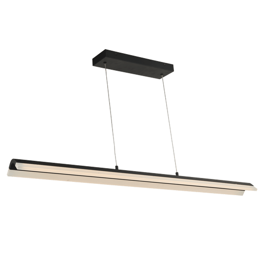 Abra Eros Curved Acrylic Twin Bar Pendant Matte Black