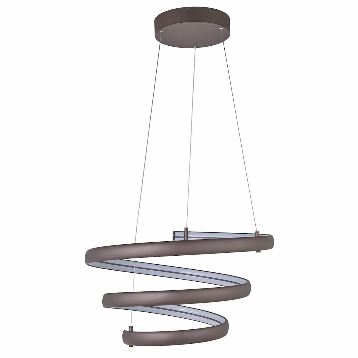 Abra Sling 10005PN contemporary ceiling pendant featuring a distinctive oval spring design for decorative interior illumination