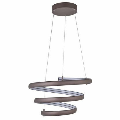 Abra Sling 10005PN contemporary ceiling pendant featuring a distinctive oval spring design for decorative interior illumination