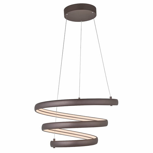 Abra Sling 10005PN oval spring pendant light with sculptural contemporary design for modern residential and commercial interiors
