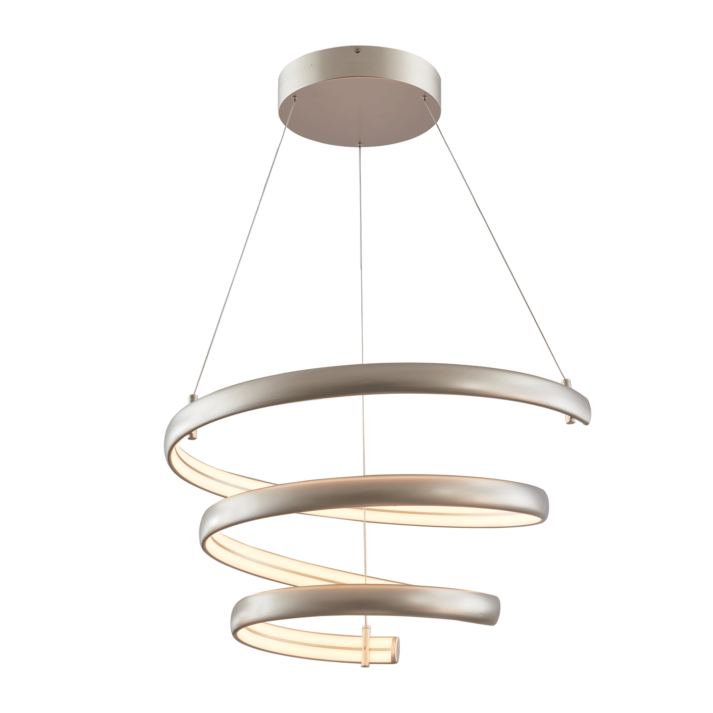Abra Sling Oval Spring Pendant Titanium Silver
