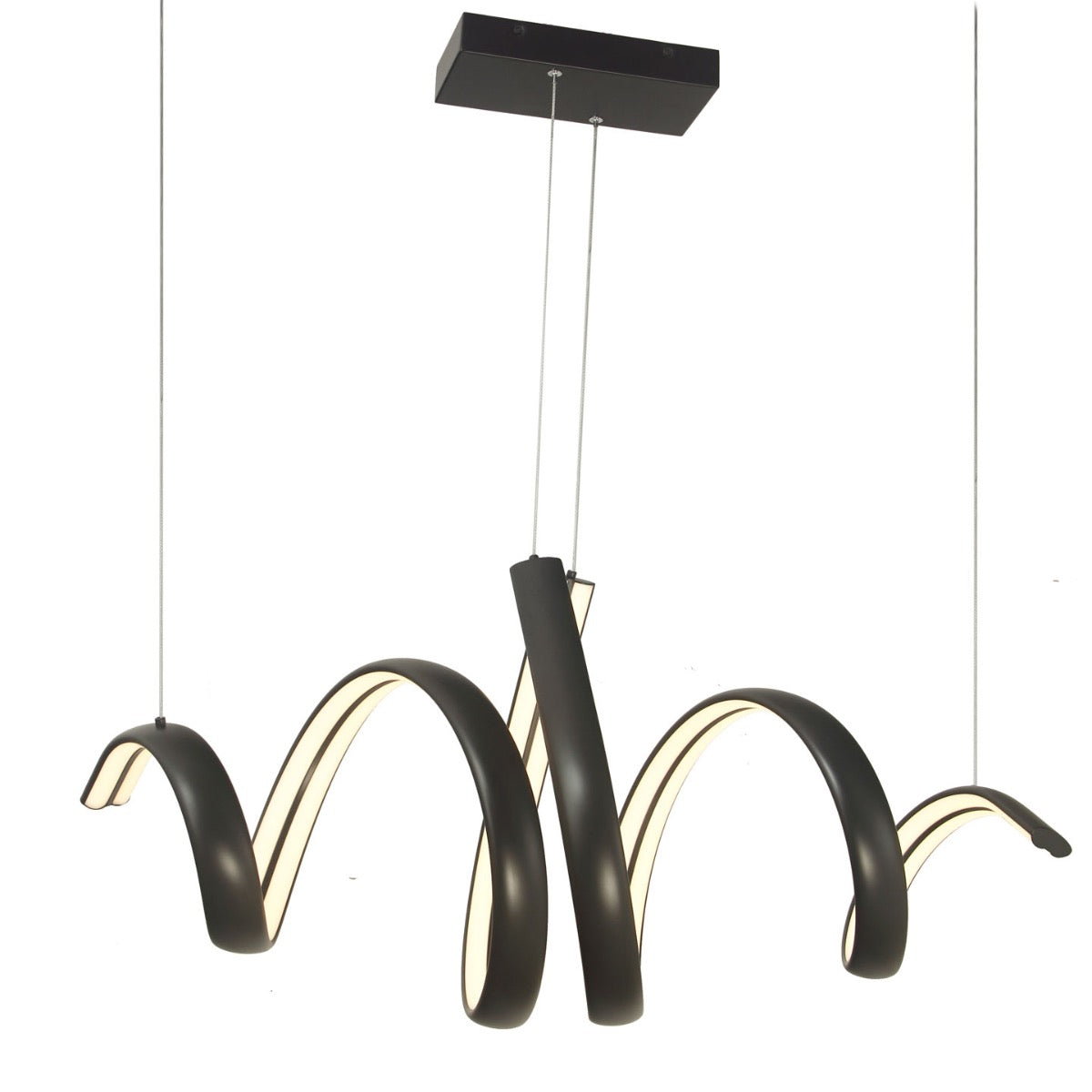 Abra Sling Linear Spring Pendant Matte Black