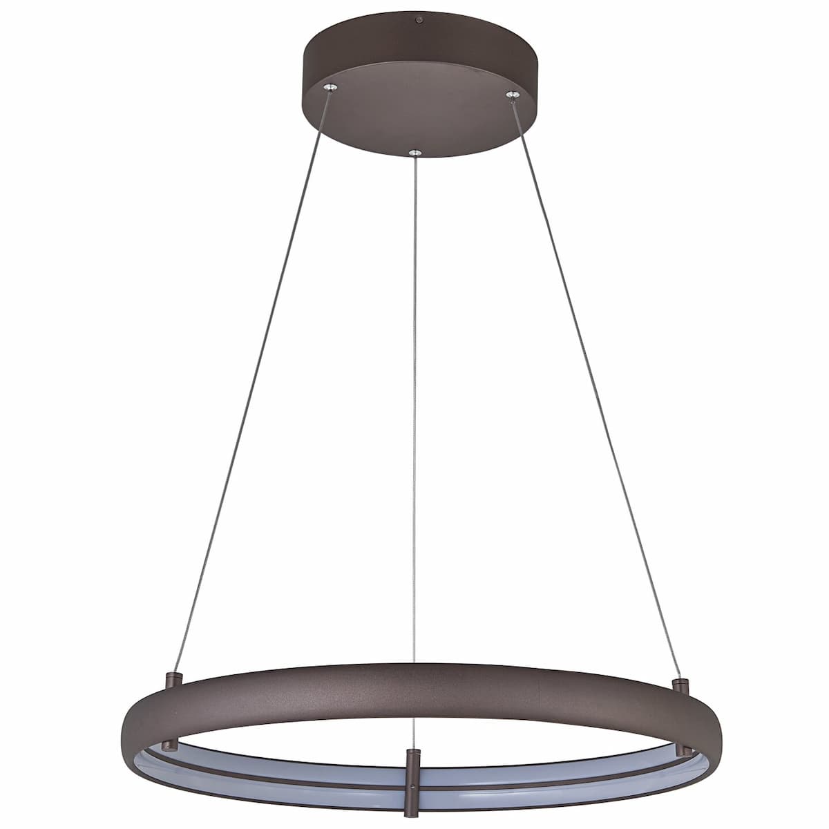Abra Sling 10007PN Small pendant featuring dual illuminated LED bands in a contemporary ring design