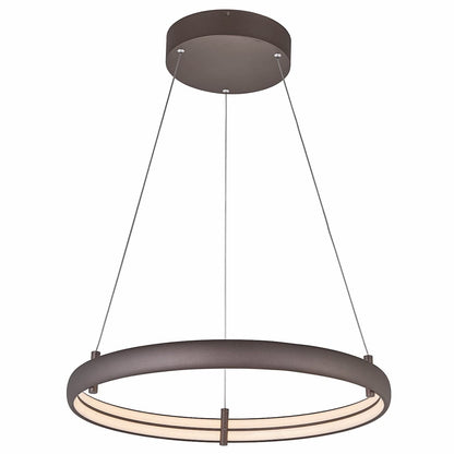 Abra Sling 10007PN Small dual LED band ring pendant light for modern residential and commercial interior lighting