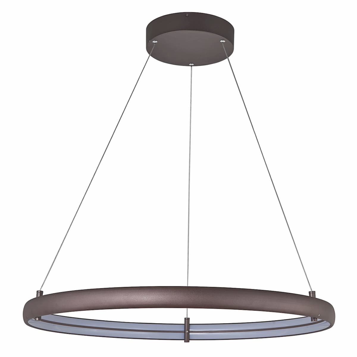 Abra Sling 10008PN Medium pendant featuring dual illuminated LED bands in a contemporary ring design