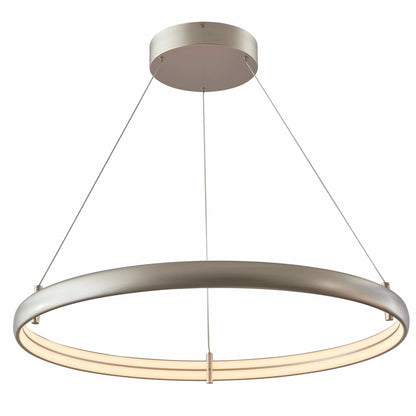 Abra 10008PN Sling Medium dual-band LED ring ceiling pendant for modern dining rooms, kitchens, and living spaces