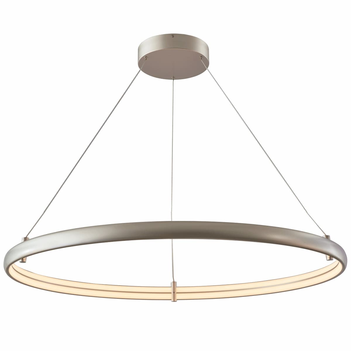 Abra Sling 10009PN Large dual LED band ring pendant light for modern residential and commercial interior lighting