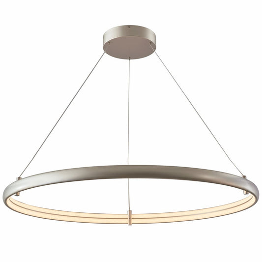 Abra Sling 10009PN Large dual LED band ring pendant light for modern residential and commercial interior lighting