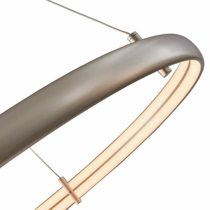 Abra Sling 10010PN XLarge pendant featuring dual illuminated LED bands in a contemporary ring design