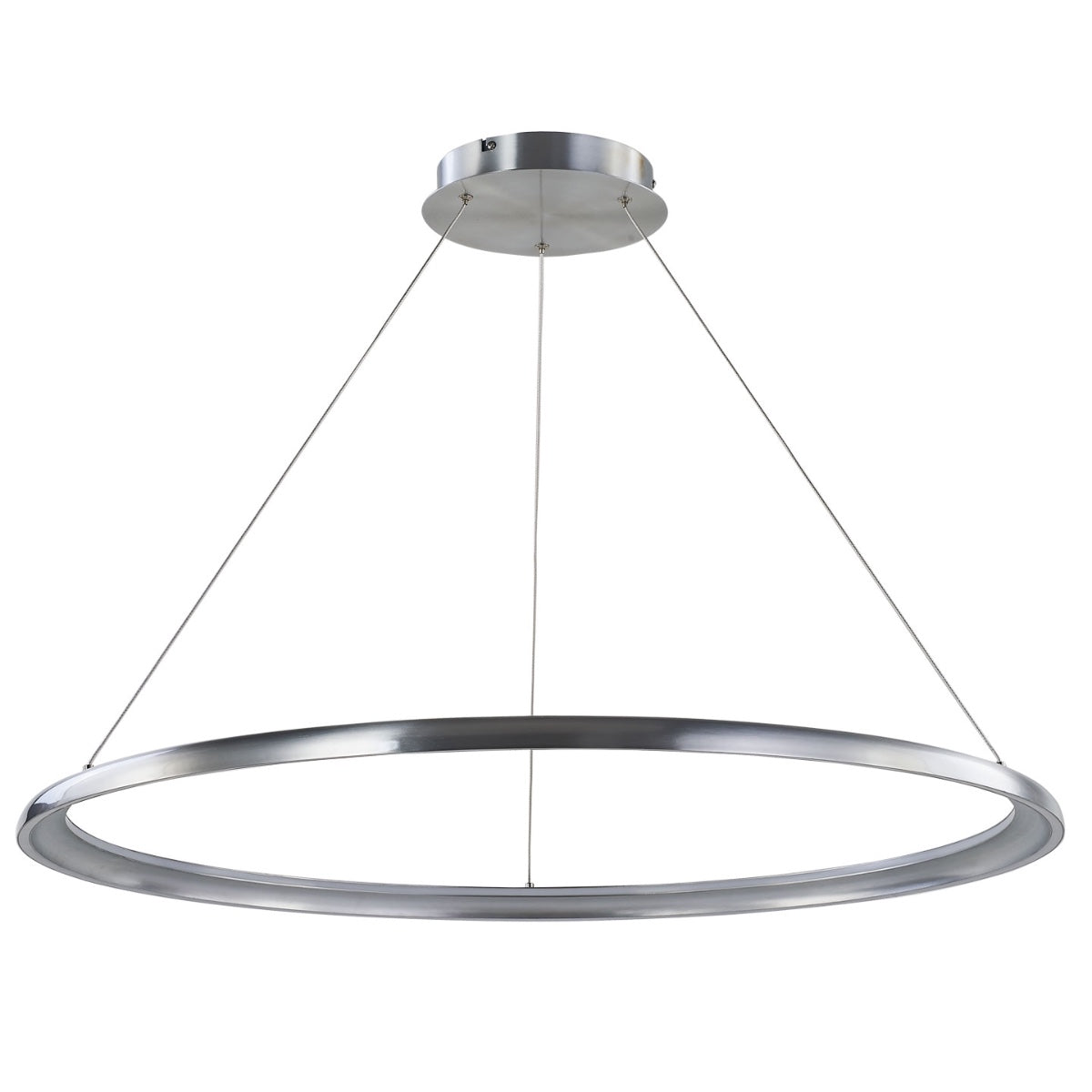 Abra Saturn 10011PN 36-inch dual illuminated ring pendant light for modern residential and commercial interiors