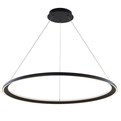 Abra 10011PN Saturn 36-inch LED ceiling pendant with elegant dual ring design for modern interior lighting