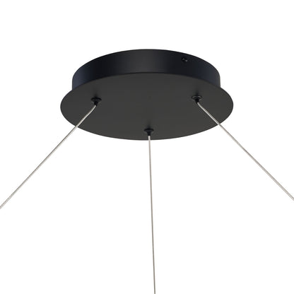 Abra 10012PN Saturn 48-inch LED ceiling pendant with elegant dual ring design for modern interior lighting