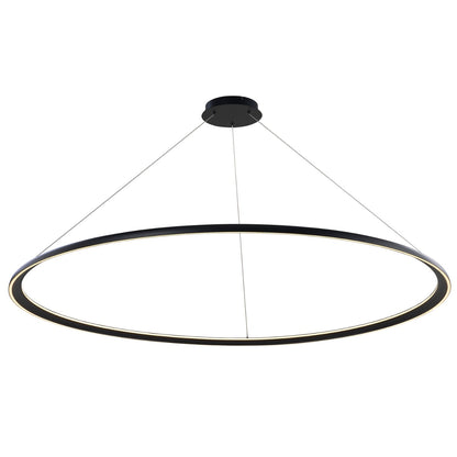 Abra Saturn 10013PN 60-inch dual illuminated ring pendant light for modern residential and commercial interiors