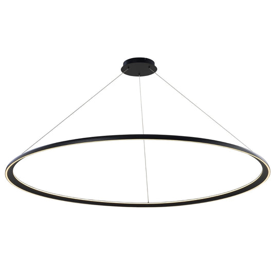 Abra Saturn 10013PN 60-inch dual illuminated ring pendant light for modern residential and commercial interiors
