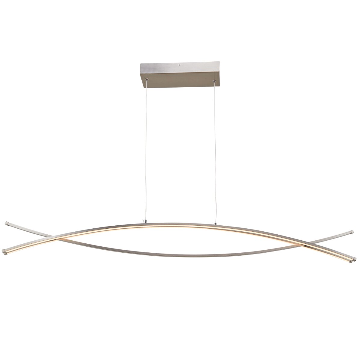 Abra Wishbone 10016PN 45.5-inch crossed frame pendant light for modern residential and commercial interior lighting