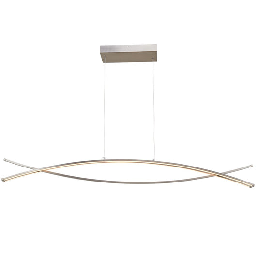 Abra Wishbone 10016PN 45.5-inch crossed frame pendant light for modern residential and commercial interior lighting