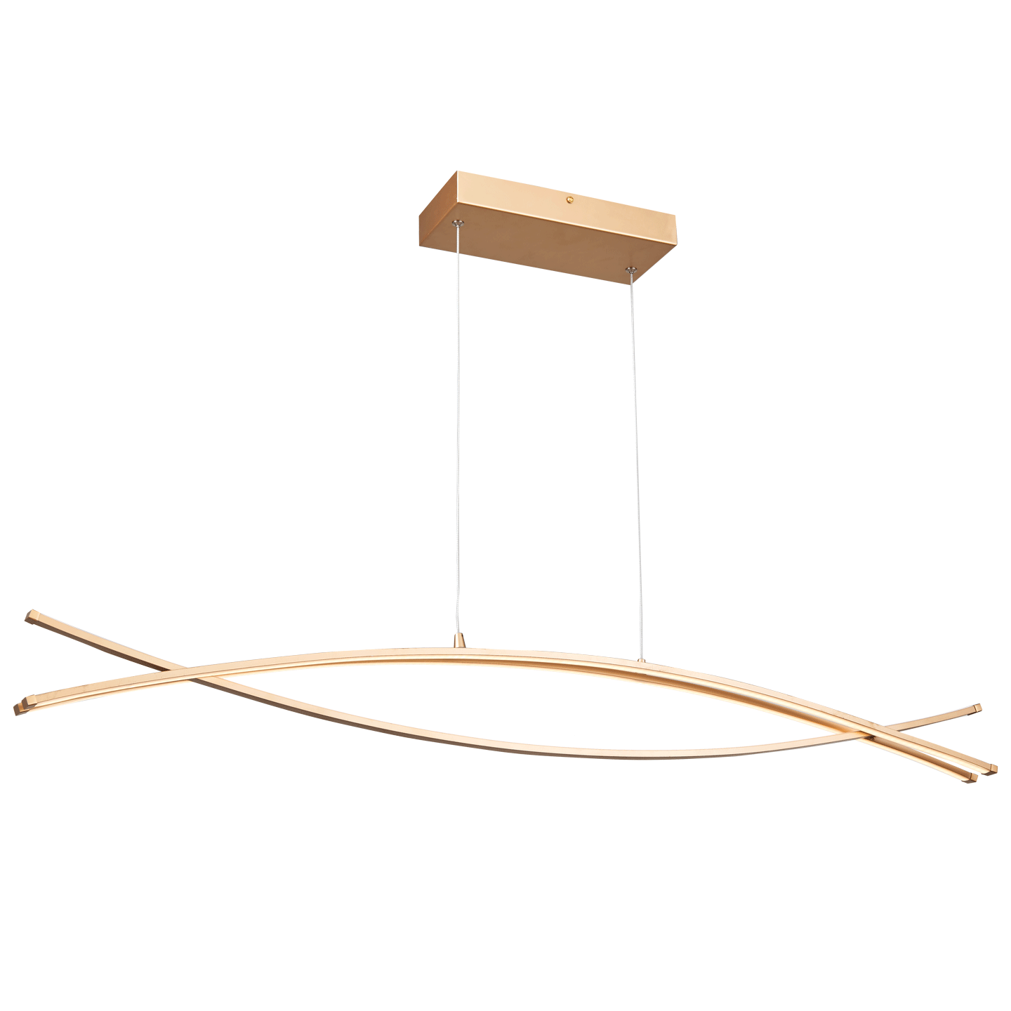 Abra Wishbone Crossed Frame Pendant Gold