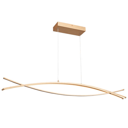 Abra Wishbone Crossed Frame Pendant Gold