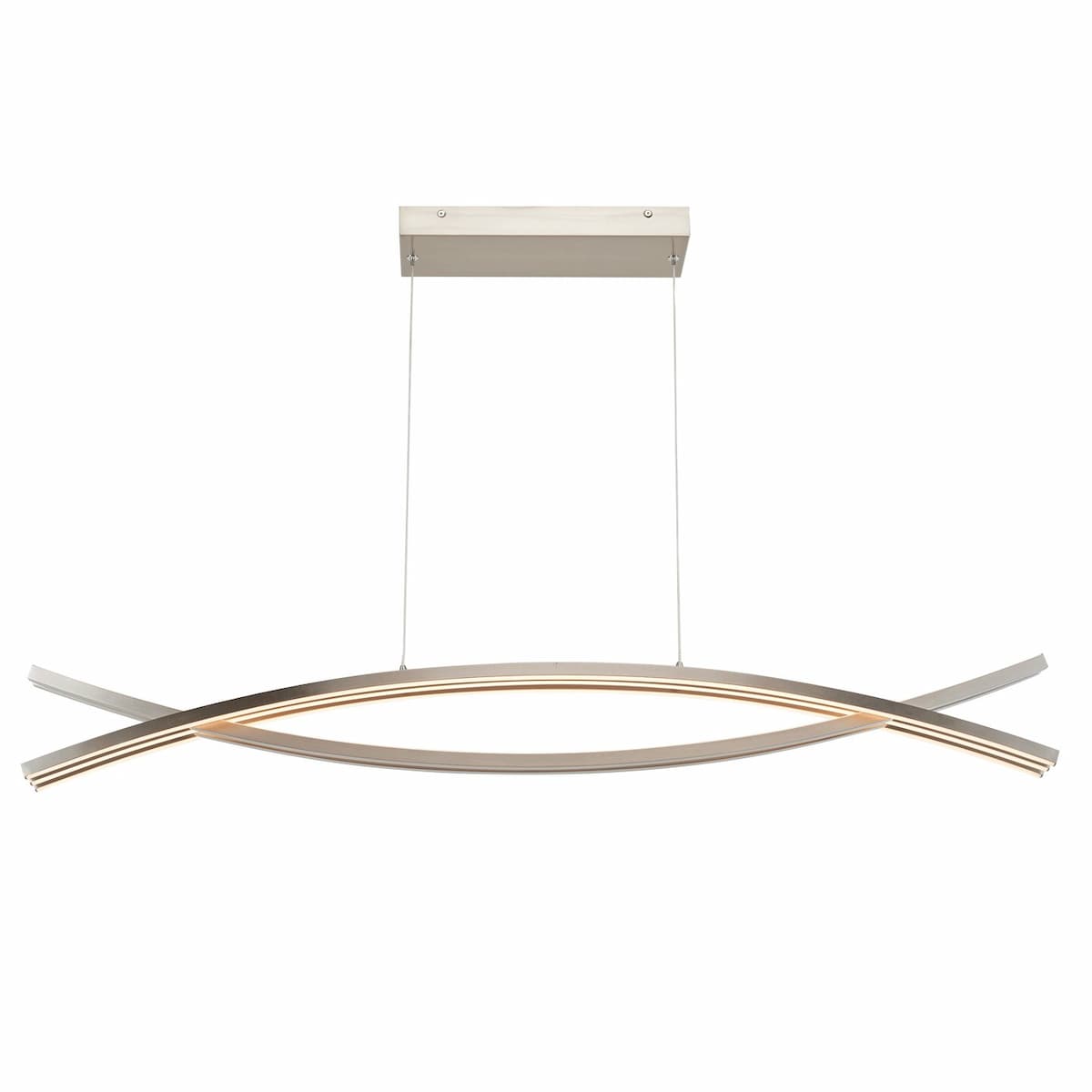 Abra Wishbone 10017PN 46.6-inch crossed frame pendant light for modern residential and commercial interior lighting