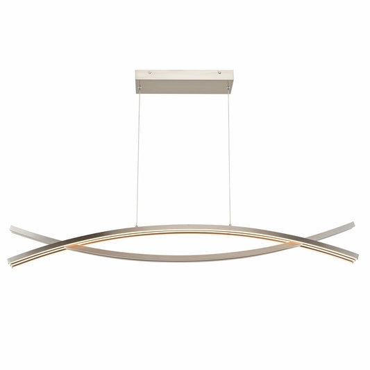 Abra Wishbone 10017PN 46.6-inch crossed frame pendant light for modern residential and commercial interior lighting