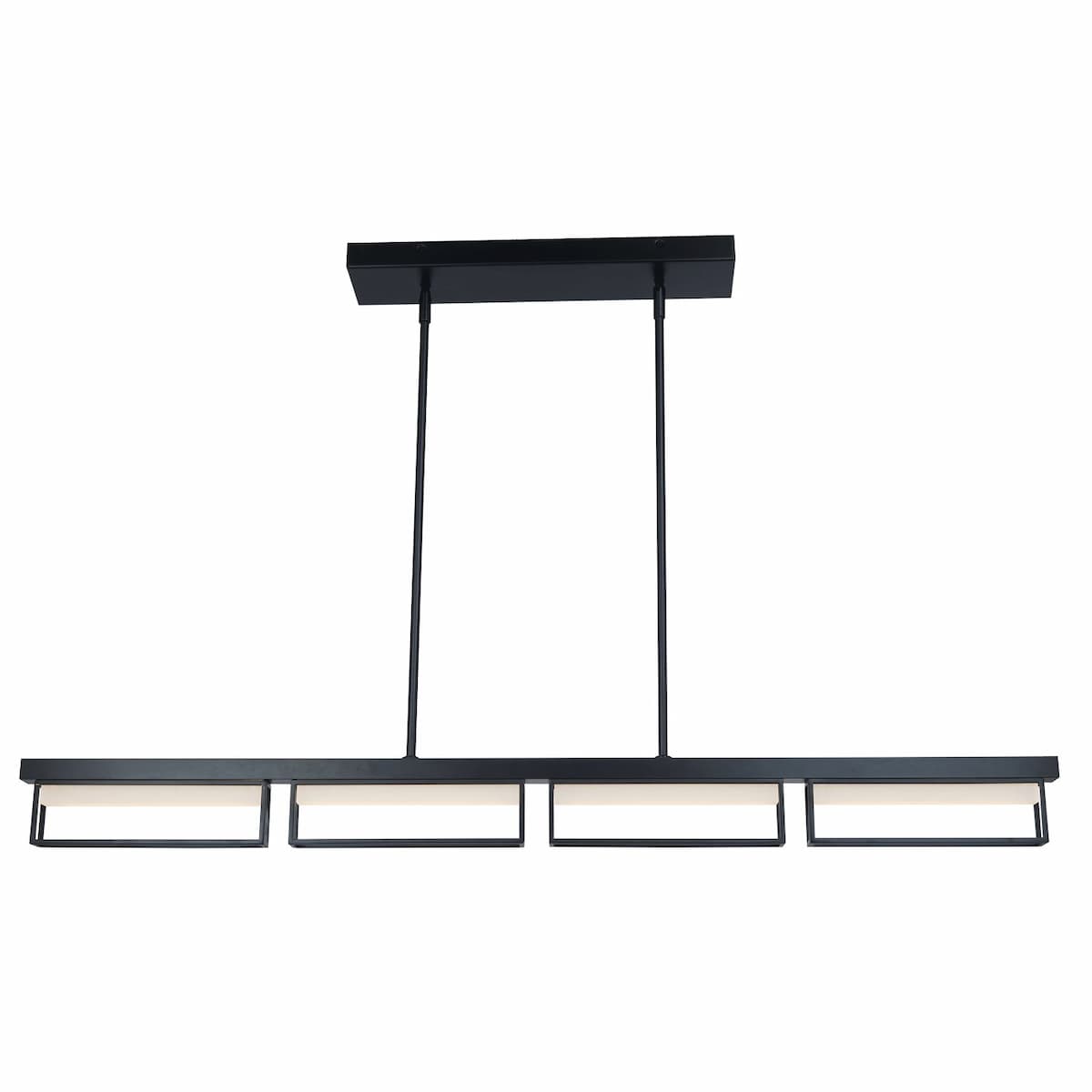 Abra Pane 10019PN 4-light framed pendant with frosted glass diffuser for modern residential and commercial interior lighting