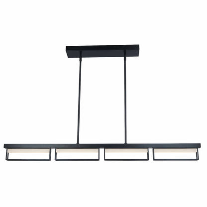 Abra Pane 10019PN 4-light framed pendant with frosted glass diffuser for modern residential and commercial interior lighting