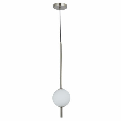 Abra 10020PN B-Ton 1-light orb ceiling pendant with modern spherical design for kitchen, dining, and accent lighting
