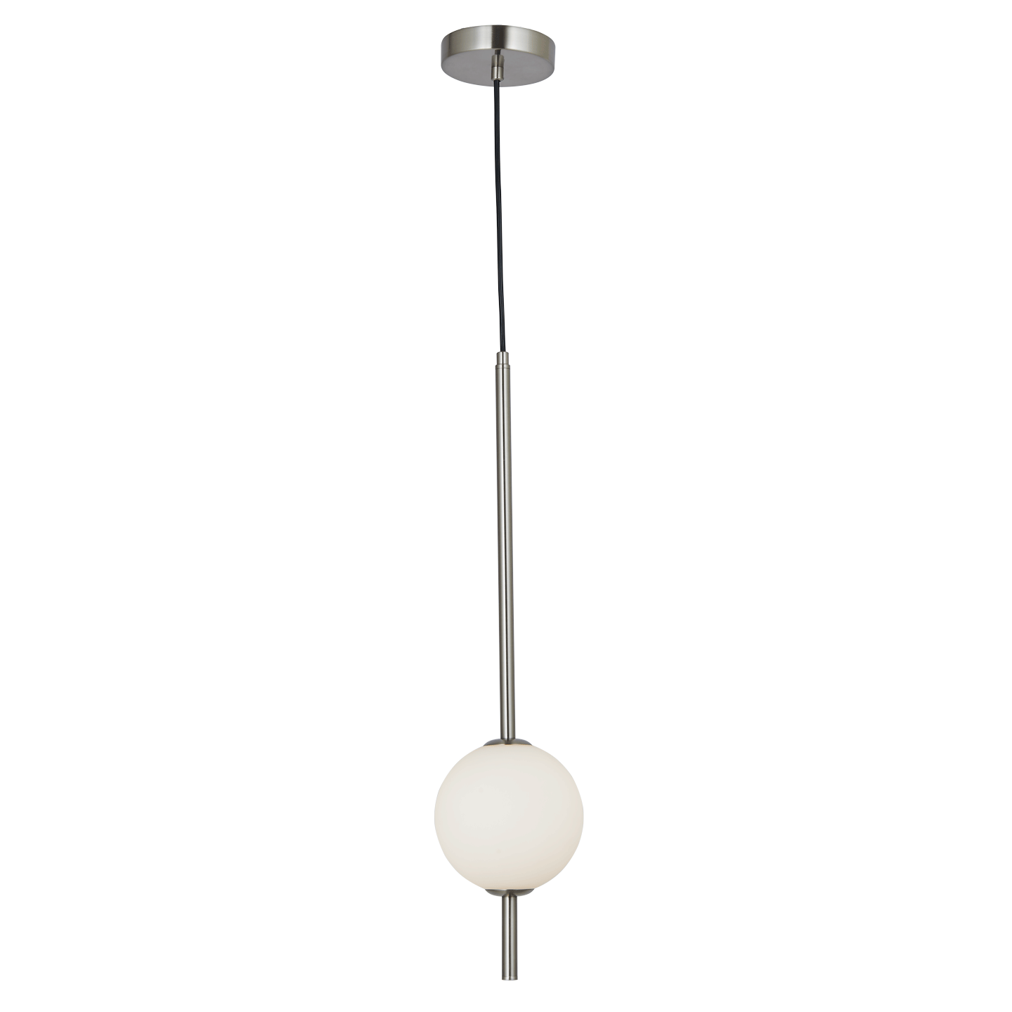 Abra Bâton 1-Light Orb Pendant Brushed Nickel