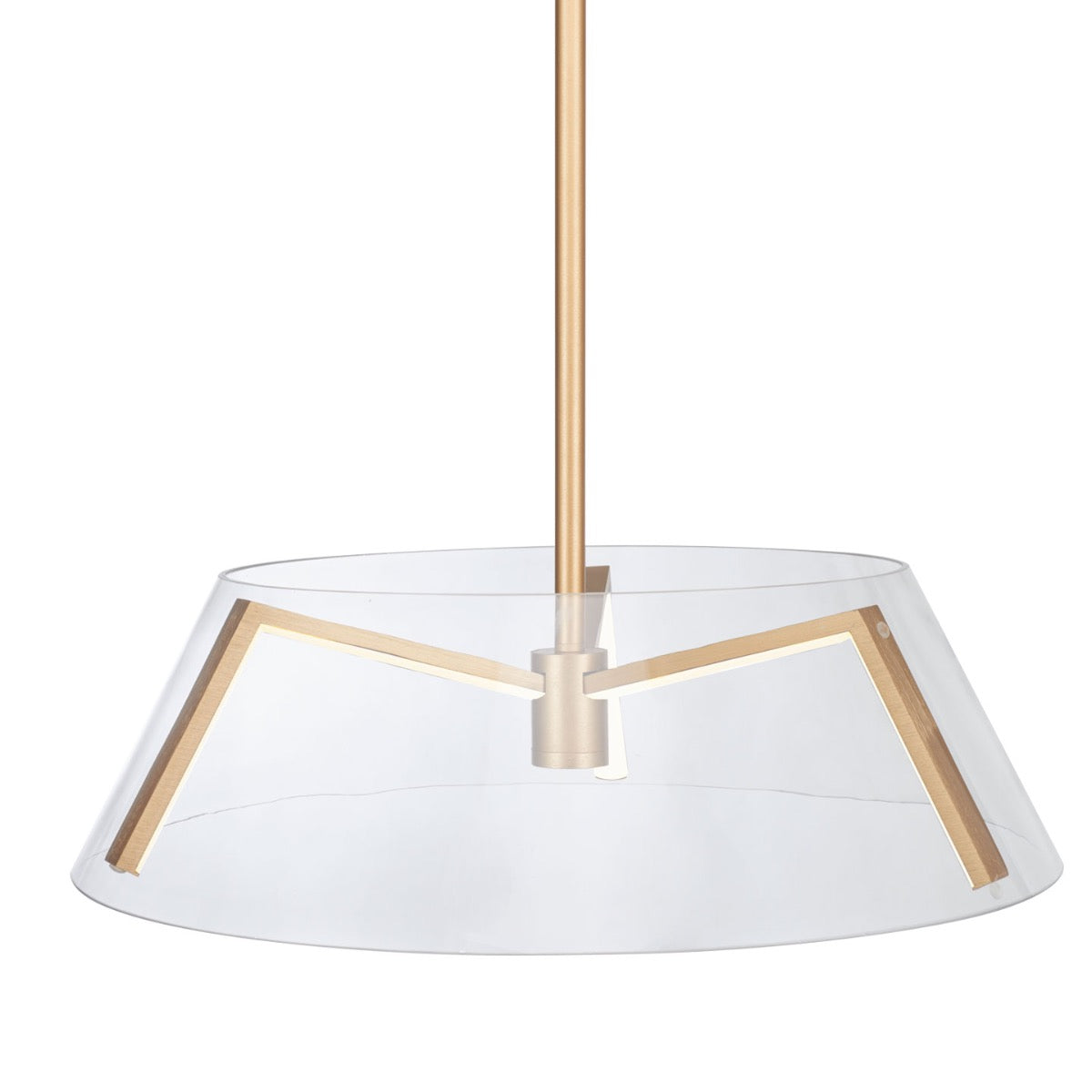 Abra Talon 10030PN contemporary pendant featuring clear glass with a distinctive integrated LED claw design