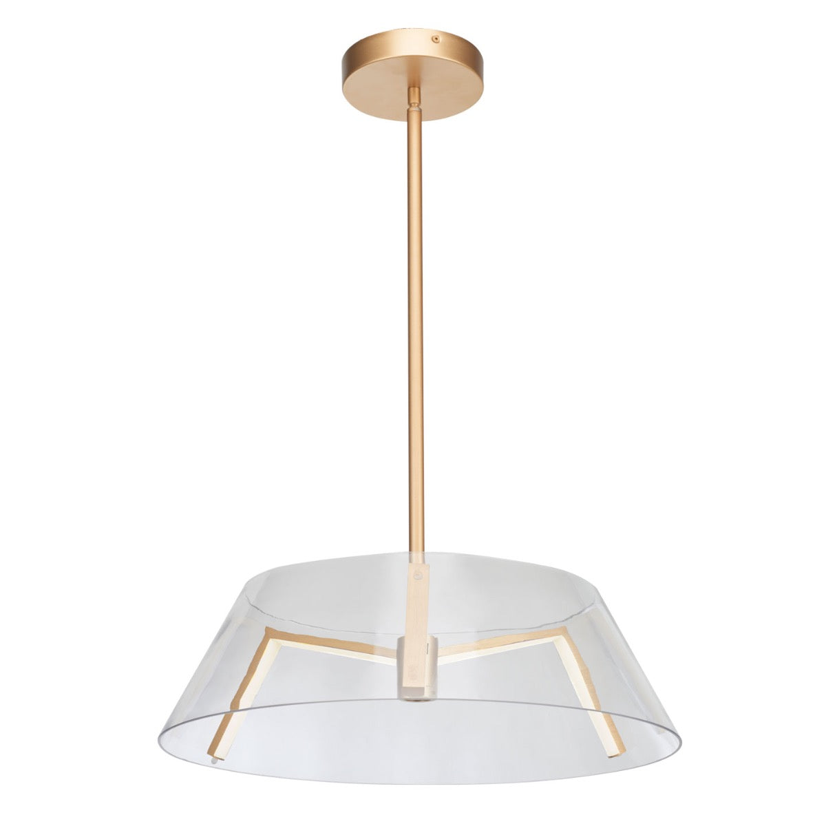 Abra Talon 10030PN clear glass and LED claw pendant light for modern residential and commercial interiors