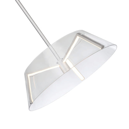 Modern Abra Talon clear glass pendant fixture with integrated LED claw accent for kitchen, dining, and decorative lighting