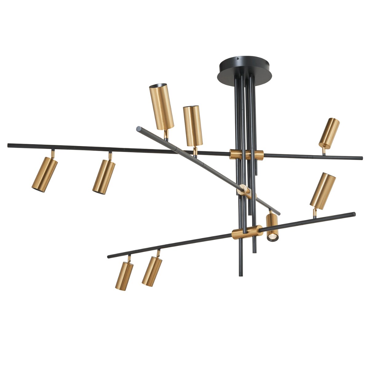 Abra Spartan 10051PN 9-light cylinder spotlight pendant for modern residential and commercial interior lighting