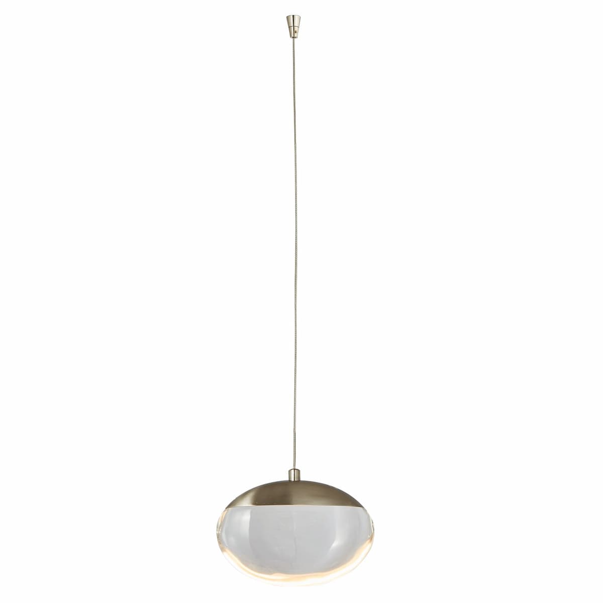 Abra Athena 10060PN teardrop crystal glass pendant with 120-inch cord and Uni-Jack plug for elegant modern interior lighting