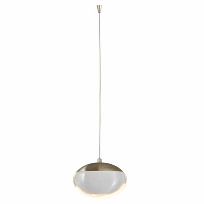Abra Athena 10060PN teardrop crystal glass pendant with 120-inch cord and Uni-Jack plug for elegant modern interior lighting