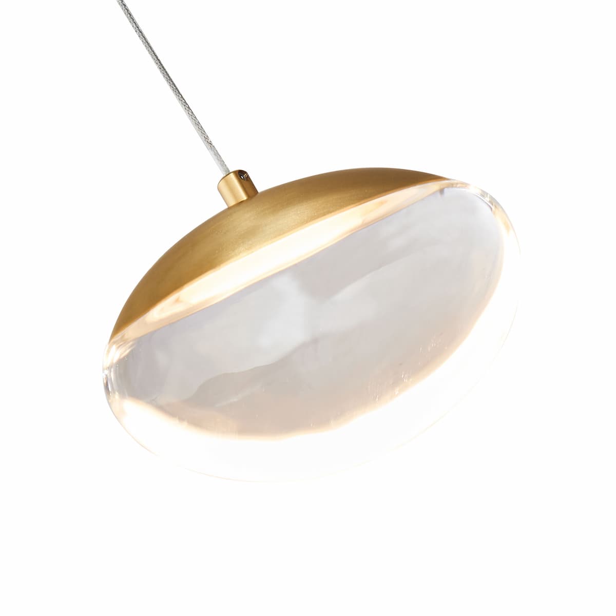 Modern Abra Athena teardrop crystal glass pendant with 120-inch cord and Uni-Jack plug for kitchen, dining, and accent lighting