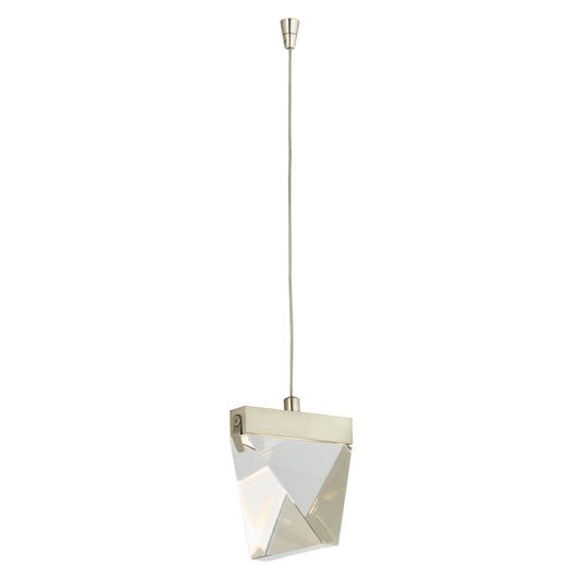 Abra Atlas Diamond Shaped Pendant Includes 120" Cord and Uni-Jack Plug Brushed Nickel