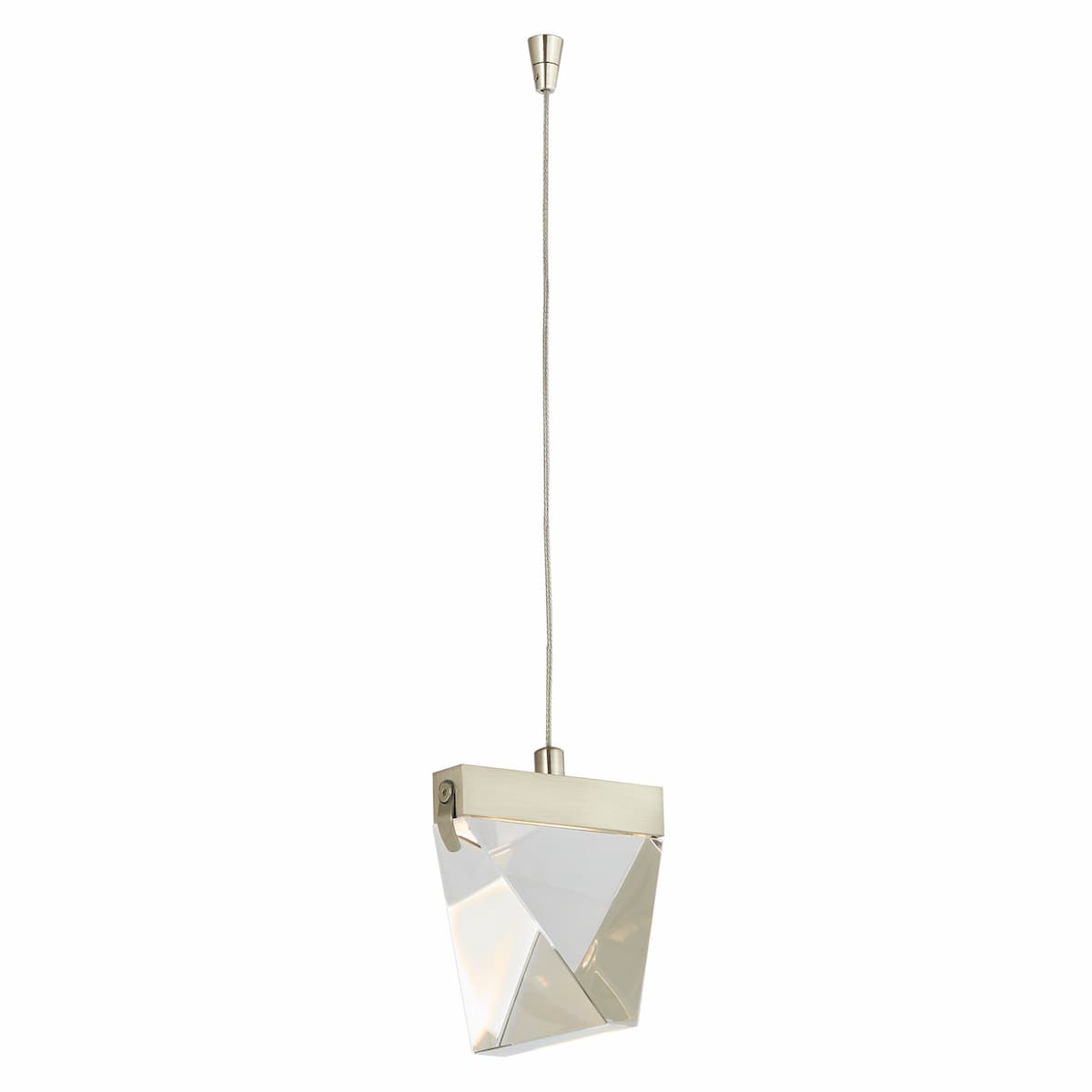 Abra Atlas 10069PN diamond-shaped pendant light with 120-inch cord and Uni-Jack plug for modern interior lighting