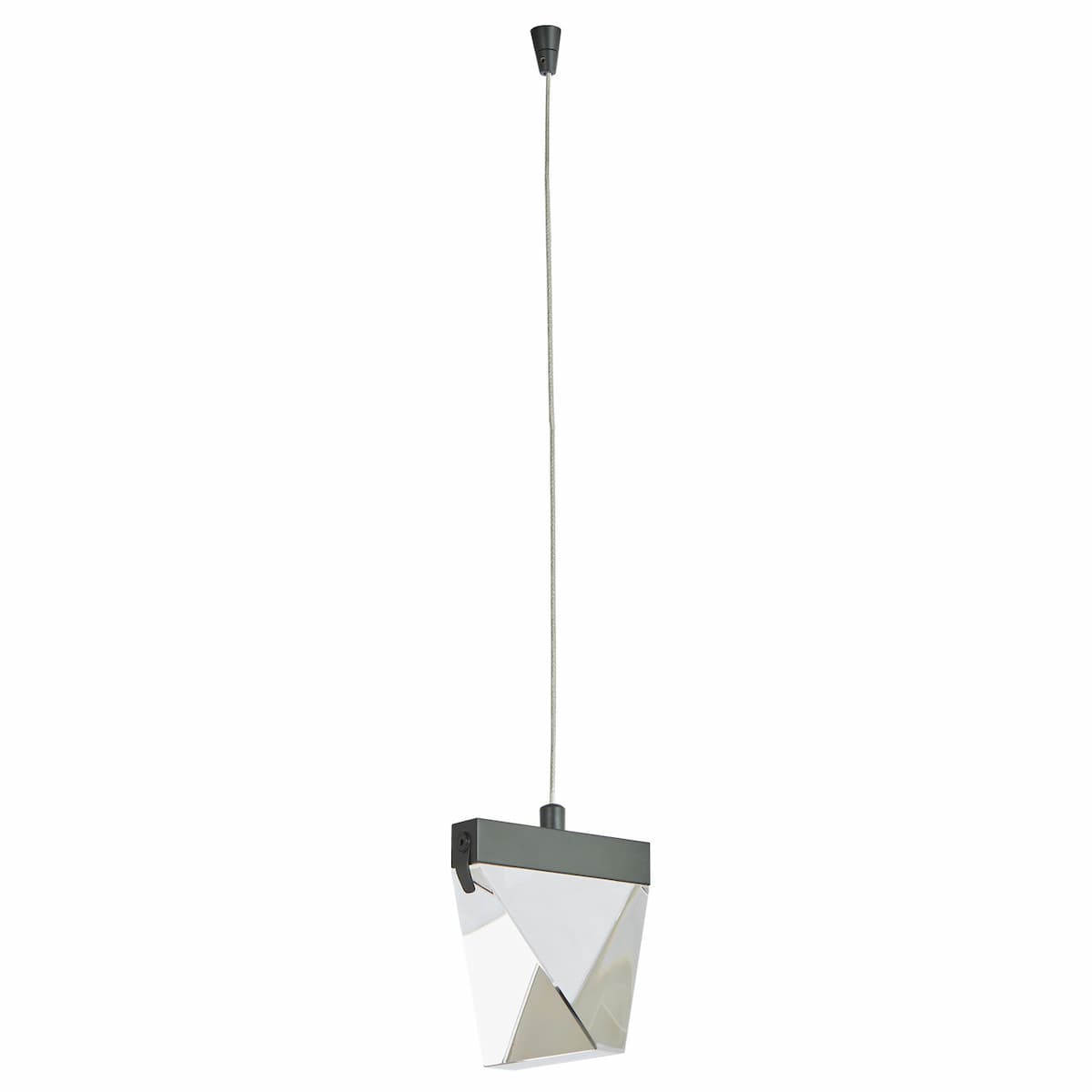 Abra 10069PN Atlas decorative diamond-shaped ceiling pendant with long 120-inch cord and Uni-Jack plug for flexible installation