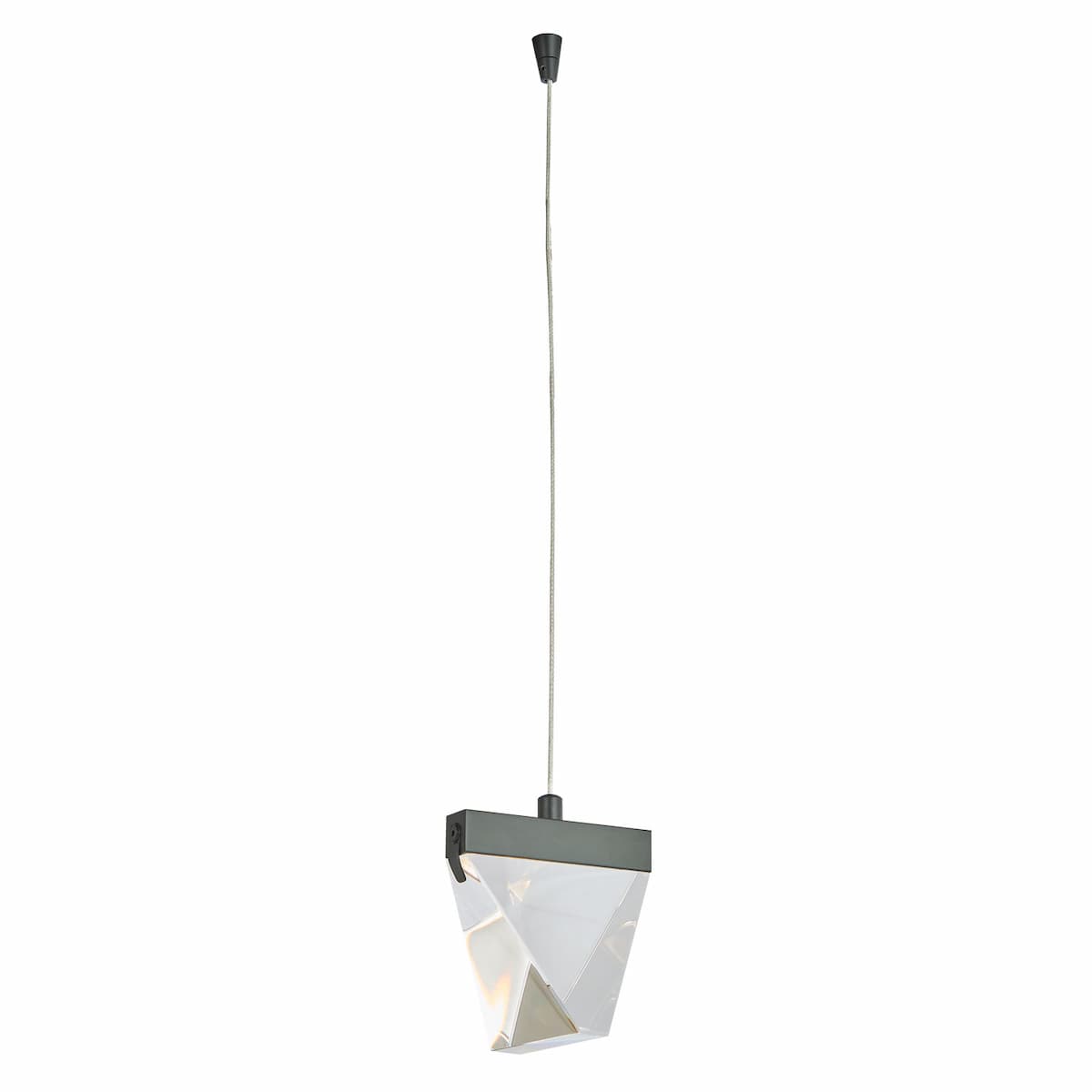 Modern Abra Atlas diamond-shaped pendant fixture with 120-inch cord and Uni-Jack plug for kitchen, dining, and accent lighting