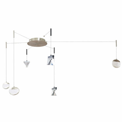 Abra Canopy 10082CP six-port ceiling mounting accessory with Uni-Jack connections for contemporary pendant light installations