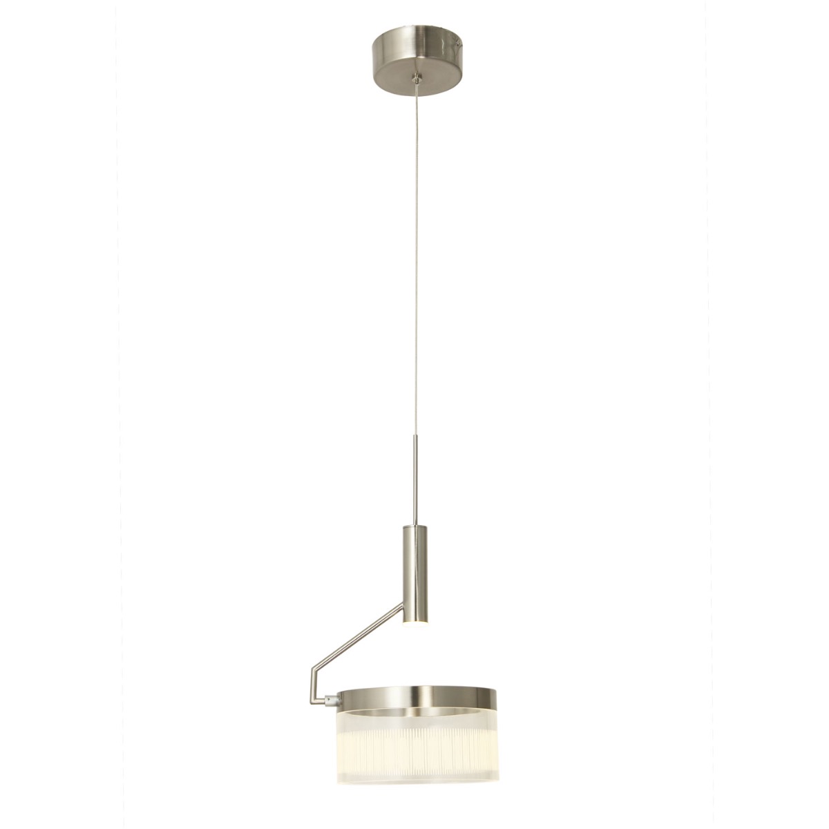 Abra Fleming Off-set Lightwave Pendant Brushed Nickel