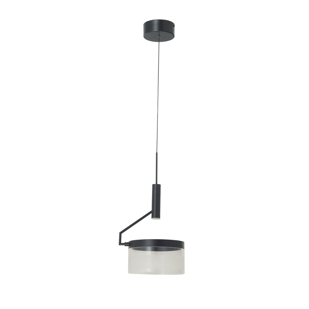 Abra Fleming Off-set Lightwave Pendant Matte Black